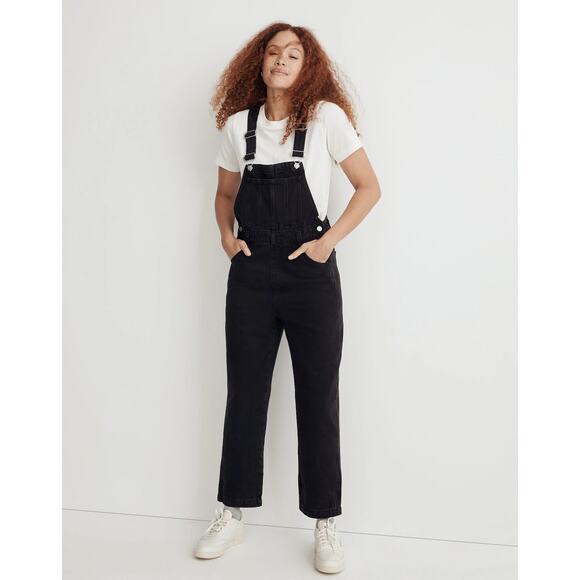Madewell Straight-Leg Overalls in Lunar Wash - Picture 1 of 7